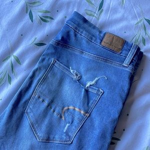 Distressed American Eagle Jeggings
